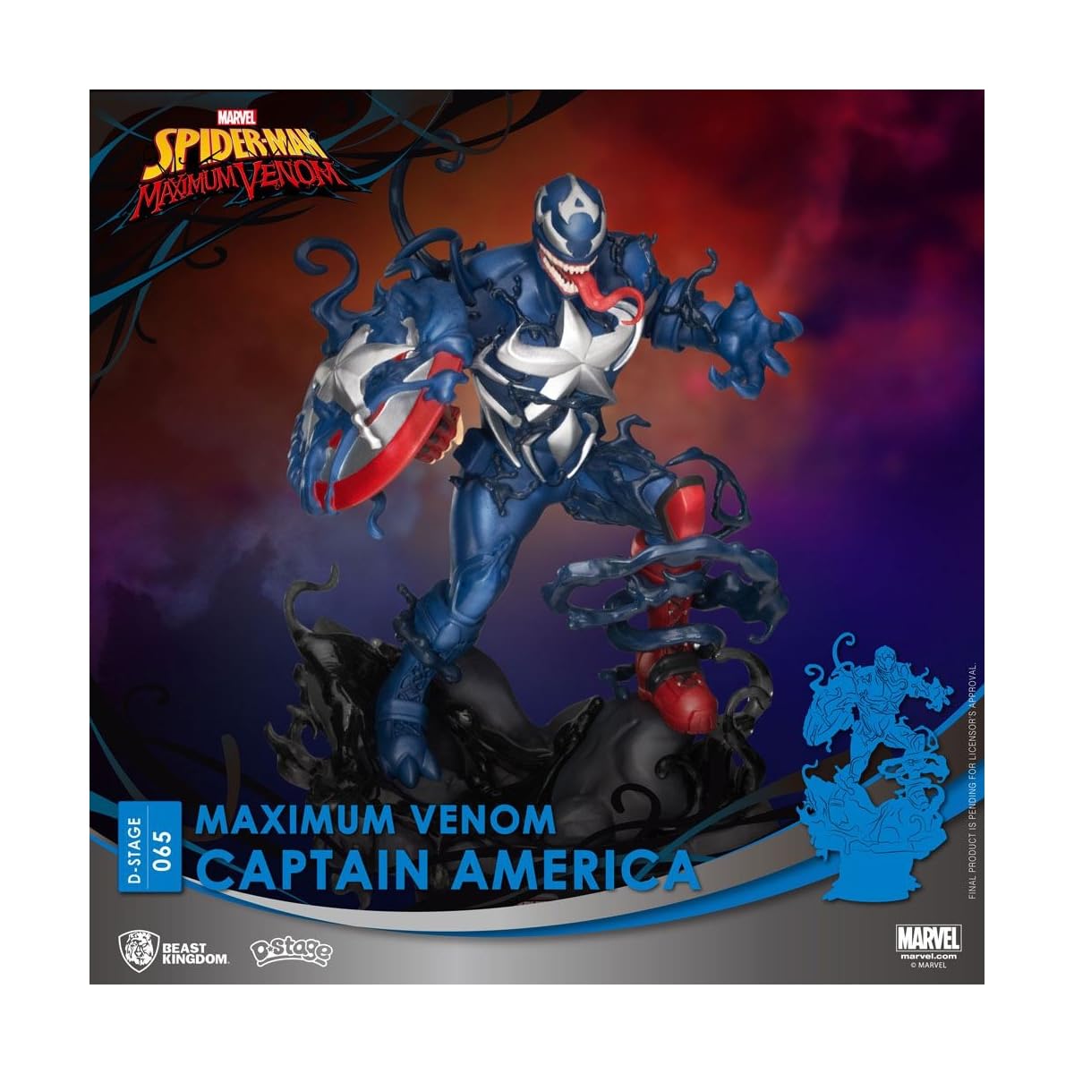 Amazon.com: Beast Kingdom Maximum Venom: Captain America DS-065 D